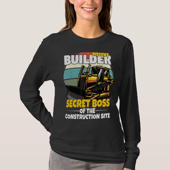 Camiseta Miniplataforma De Construcción Para Niños Con Exca (Anverso)