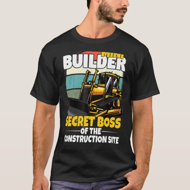 Camiseta Miniplataforma De Construcción Para Niños Con Exca (Anverso)