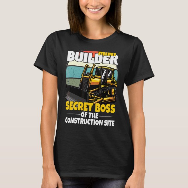 Camiseta Miniplataforma De Construcción Para Niños Con Exca (Anverso)