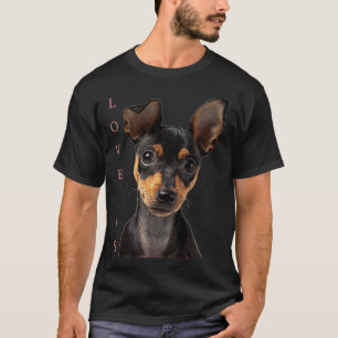 Camiseta Ministra Pinscher Dad Love Puppy Mascota