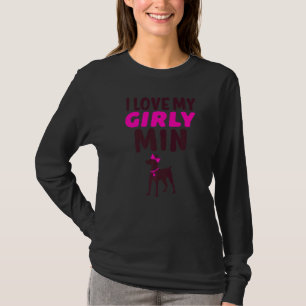 Camiseta Ministra Pinscher Min Pin Chica Girly Dog Género R