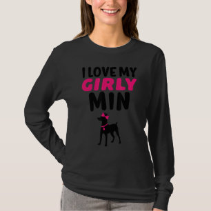 Camiseta Ministra Pinscher Min Pin Chica Girly Dog Género R