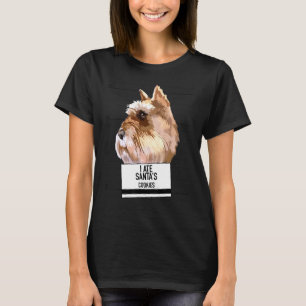Camiseta Ministra Schnauzer ate Santa cookies