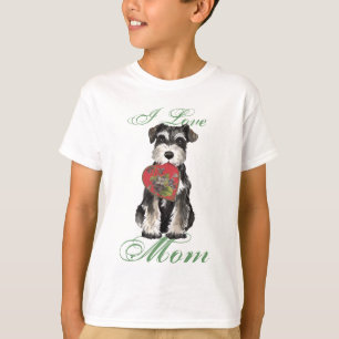 Camiseta Ministra Schnauzer Heart Mom T-Shirt