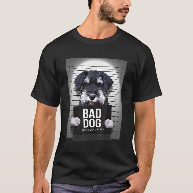 Camiseta Ministra Schnauzer Mugshot Shirt (Anverso)