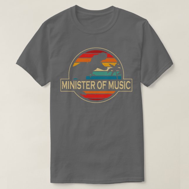 Camiseta Ministro de Dinosaurio Musical (Diseño del anverso)