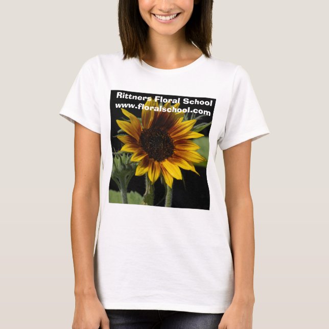 Camiseta Minisunflowerlargereversed2, Sc floral de (Anverso)