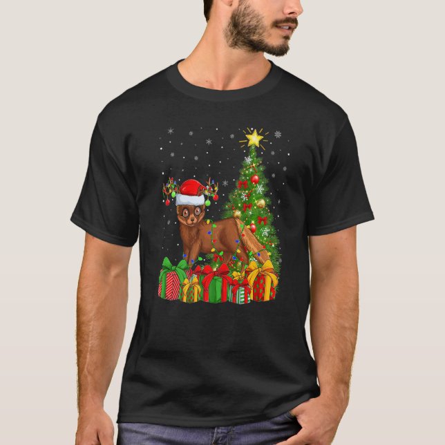 Camiseta Mink  Xmas Holiday Santa Mink Christmas Tree (Anverso)