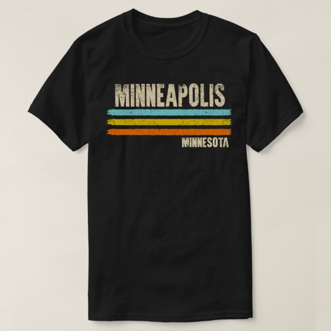 Camiseta Minneapolis Minnesota Retro (Diseño del anverso)