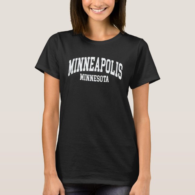 Camiseta Minneapolis Minnesota Us College Font Proud Americ (Anverso)