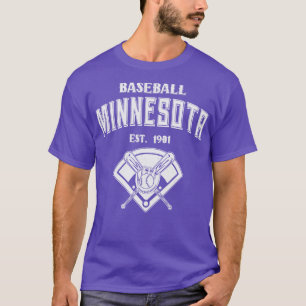 Camiseta Minnesota Baseball Est 1901 Vintage White Text