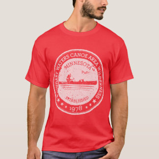 Camiseta Minnesota Boundary Waters Vintage Style Stamp Whit