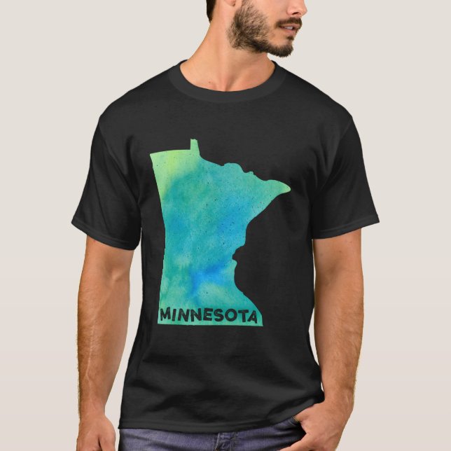 Camiseta Minnesota Camisas Hombres Regalo Raíces Mapa Estat (Anverso)