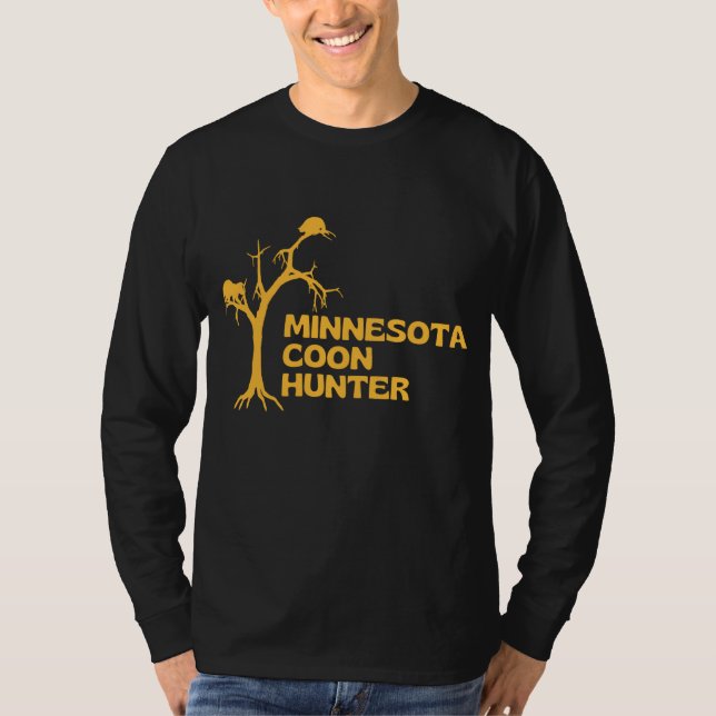 Camiseta Minnesota Coon Hunter - Caza divertida de mapaches (Anverso)