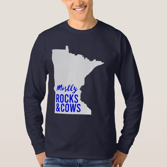 Camiseta Minnesota divertida en su mayoría de las rocas y l (Anverso)