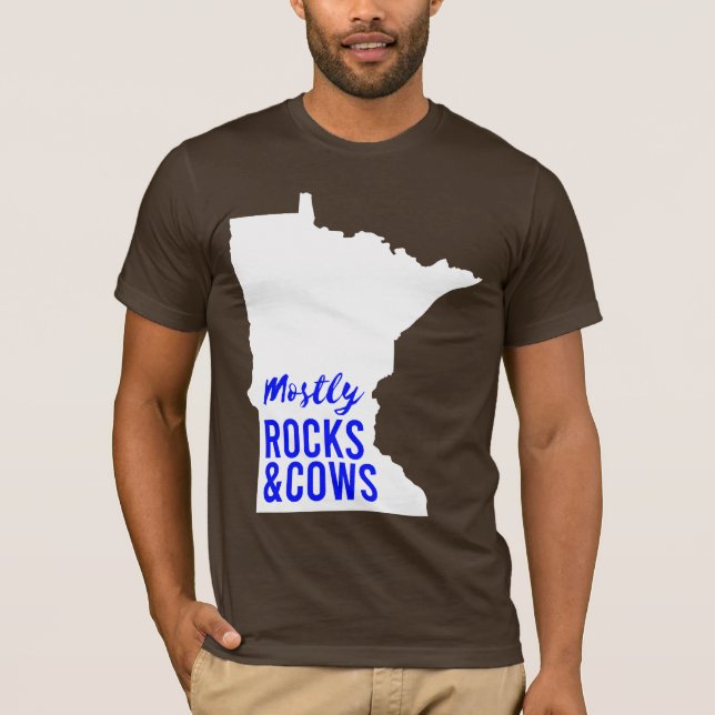 Camiseta Minnesota divertida en su mayoría de las rocas y l (Anverso)