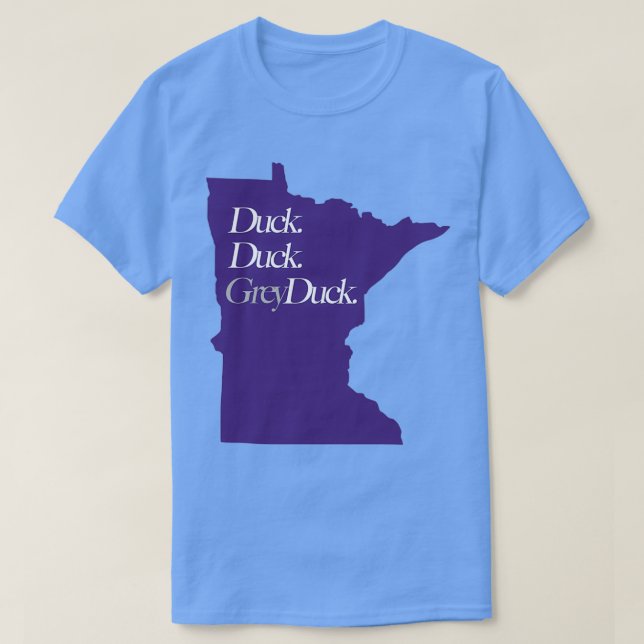 Camiseta Minnesota Duck Duck Gray Duck Purple (Diseño del anverso)