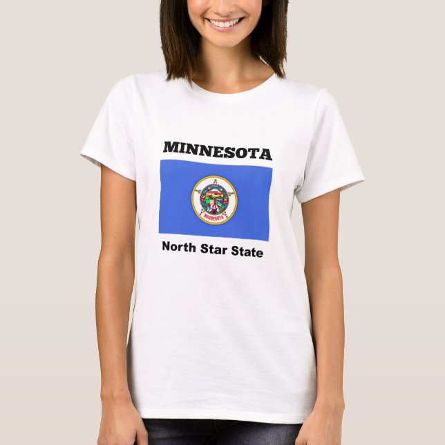 Camiseta Minnesota, Estado del Estrella Norte, (Anverso)