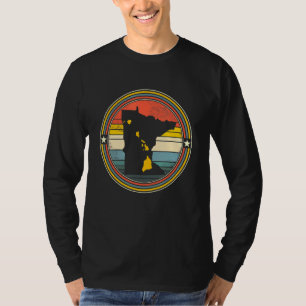 Camiseta Minnesota Hawaii Raíces Originales Mapa Estatal Re