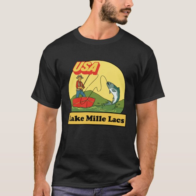 Camiseta Minnesota Lake Mille Lacs Estados Unidos Pesca Ret (Anverso)