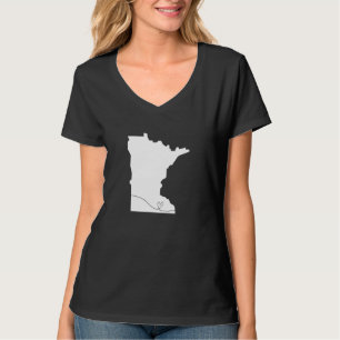 Camiseta Minnesota Love Heart Home State Midwest Vintage Re