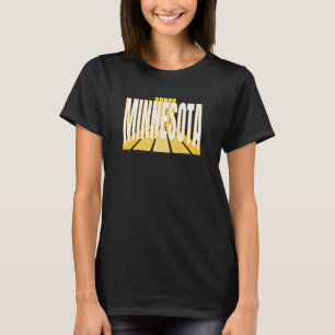 Camiseta Minnesota Minnesota morada y amarilla retro estria