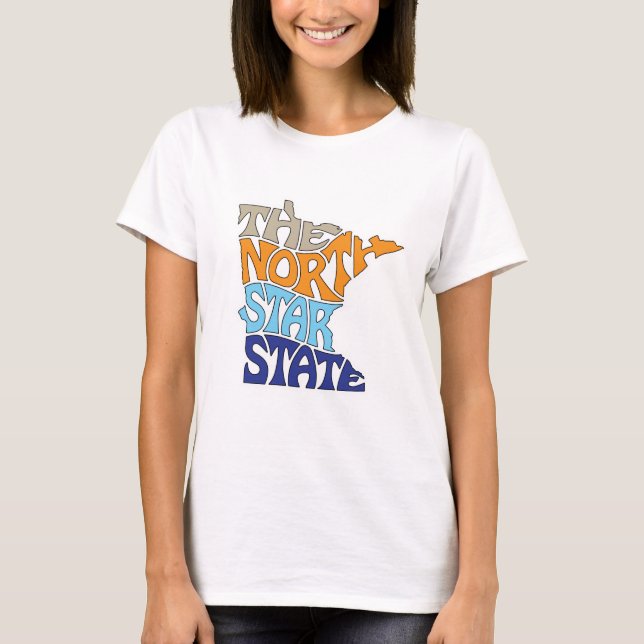 Camiseta Minnesota Nickname Word Art (Anverso)