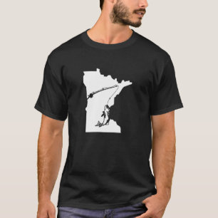 Camiseta Minnesota Pesca Sturgeon Bass Pescando Midwest Ho