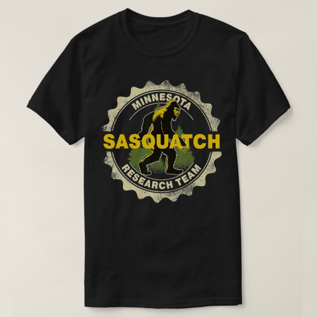 Camiseta Minnesota Sasquatch Equipo de investigación Bigfoo (Diseño del anverso)