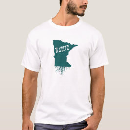Camiseta Minnesota Shape Tree Roots Native Minnesotan