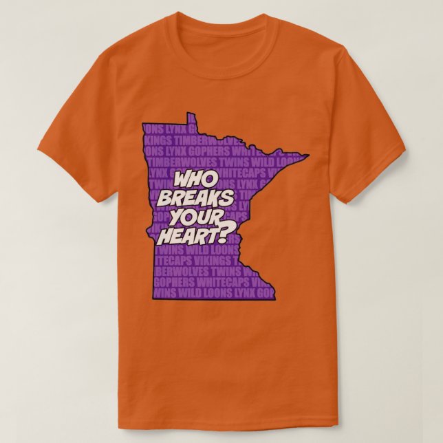 Camiseta Minnesota Sports Fan Lament  (Diseño del anverso)