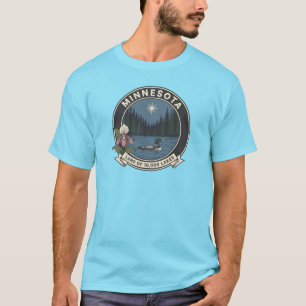 Camiseta Minnesota Tierra de 10,000 Lagos Arte del Loon de 