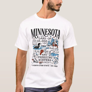 Camiseta Minnesota Tierra De Diez Mil Inviernos Helados