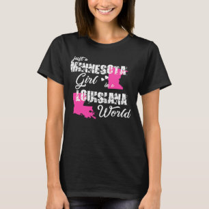 Camiseta Minnesota, un chica de Minnesota en Luisiana