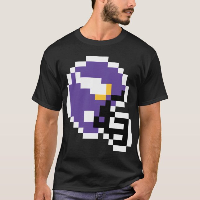 Camiseta Minnesota Vikings de 8 bits sólo casco (Anverso)