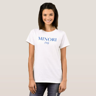 Camiseta Minori Italia-Texto Azul Elegante