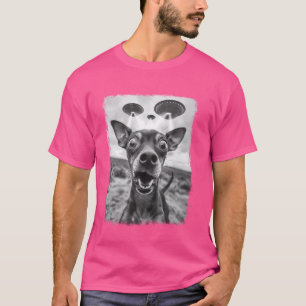 Camiseta Minoritario Perro Pinscher OVNI Alien Extraterrest