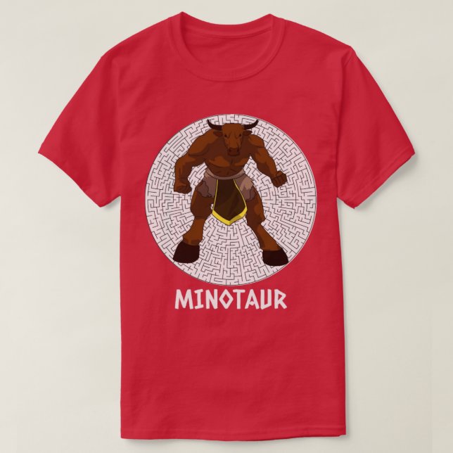 Camiseta Minotauro frente al laberinto para la gente que am (Diseño del anverso)