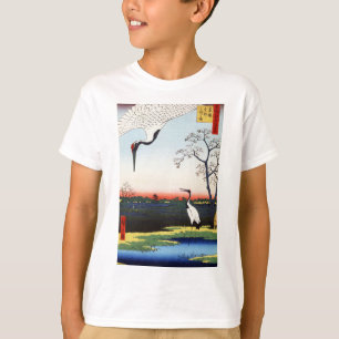 Camiseta Minowa, Kanasugi, Mikawashima por Utagawa Hiroshig
