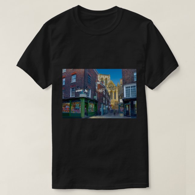 Camiseta Minster de York y las calles circundantes (Diseño del anverso)