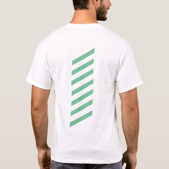 Camiseta Mint Green Stripes (Reverso)