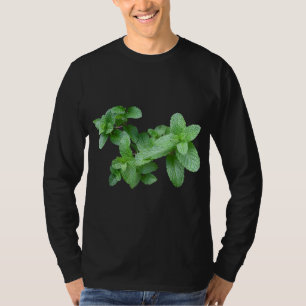 Camiseta Mint Leaves Planta de Hierba de Jardín