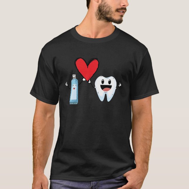 Camiseta Mint To Be Toothpasta & Tooth Dentist Valentine (Anverso)