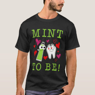 Camiseta Mint To Be Toothpegar Corazones Valentines Love Re