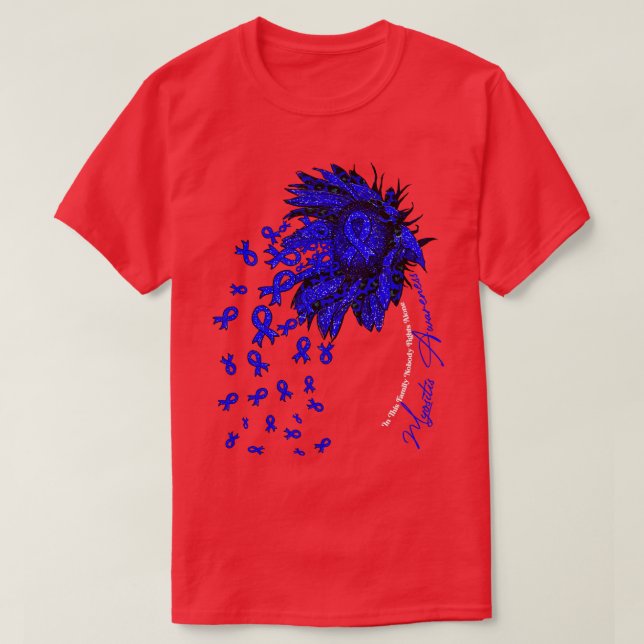 Camiseta Miositis Awareness sunflower nadie lucha solo (Diseño del anverso)