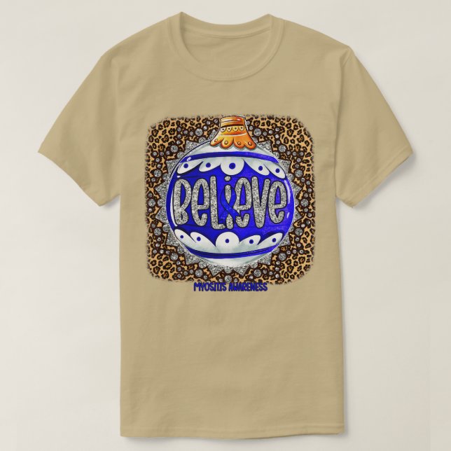 Camiseta Miositis Conciencia Creen Ornament Leopard (Diseño del anverso)