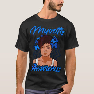 Camiseta Miositis Conciencia Dermatomyositis Ri Azul Relaci