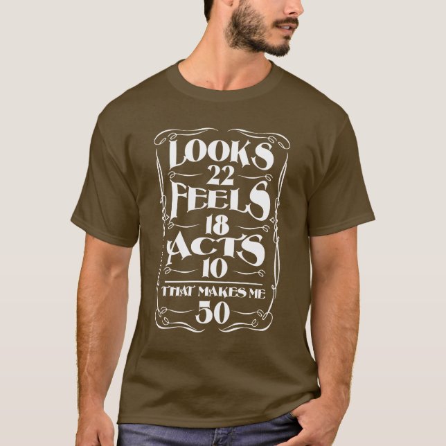 Camiseta Mira 22 Sentimientos 18 actos 10- ¡THat me hace 50 (Anverso)