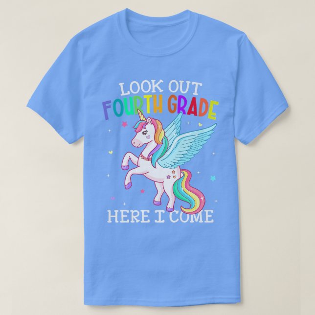 Camiseta Mira El Cuarto Grado Aquí Volví A Unicornio (Diseño del anverso)