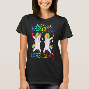 Camiseta Mira El Preescolar Aquí Vengo Dabbing Unicorn